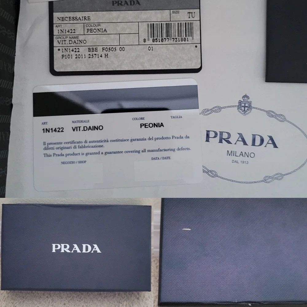 Prada Vitello Daino Peonia Pink Pebbled Leather Pleated Wristlet Clutch 1N1422